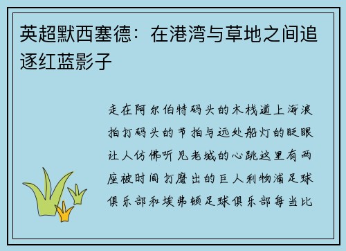 英超默西塞德：在港湾与草地之间追逐红蓝影子
